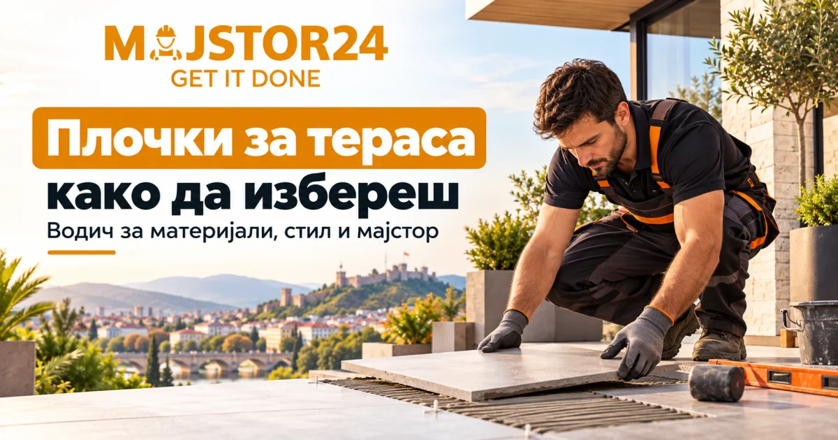 Плочки за тераса – избор и поставување со Majstor24