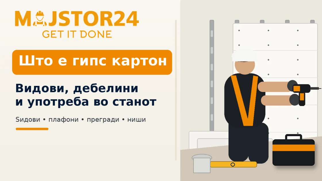 Што е гипс картон – видови, дебелини и употреба во станот