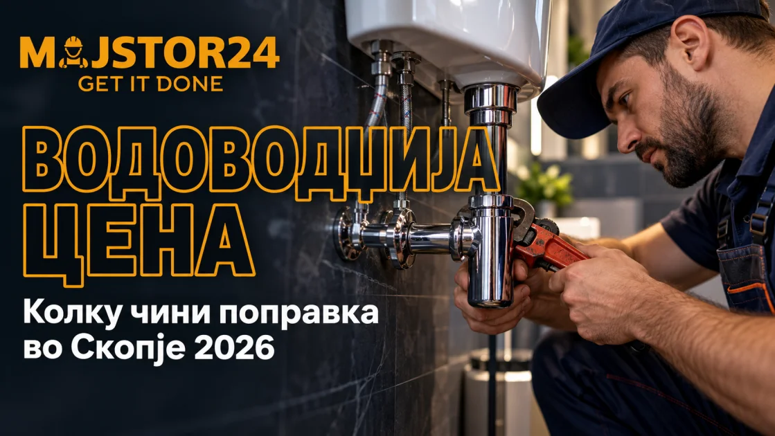 Водоводџија поправа цевки под мијалник – колку чини водоводџиска поправка во Скопје 2026, Majstor24